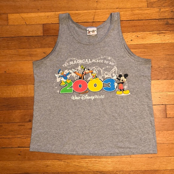 Vintage Disney 2003 Unisex Tank Top in Grey, size Large - Picture 4 of 11